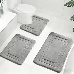 Super Absorbent Bath Mat Set, Non-Slip Bathroom Rug, Ultra Soft Luxury Bath Towel, Bathtub Shower Accessories, Home Decor Floor Mats