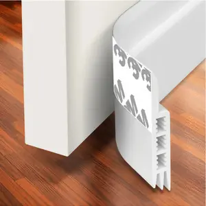 Silicone Door Gap Weather Stripping, Door Bottom Draft Stopper, Insulation Strip, Noise Reduction, Strong Adhesive, 39 Inch Length