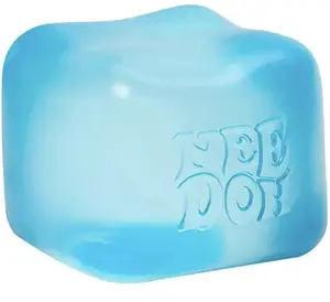 NeeDoh Nice Cube Fidget Toy - Soft Squishies, Satisfying Squeeze Item in Assorted Colors - ADHD Gifts for Women, Girl Toy, Anxiety Fidgets, Fun Stocking Stuffers - Collectible Sensory Item for Ages 3+