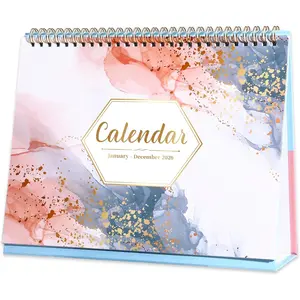 2026 Desk Calendar - 12 Months Desk Calendar 2026, January 2026 - December 2026, 9.8'' x 8.3'', Standing Flip Desktop Calendar with 4 More Months Reference Calendar