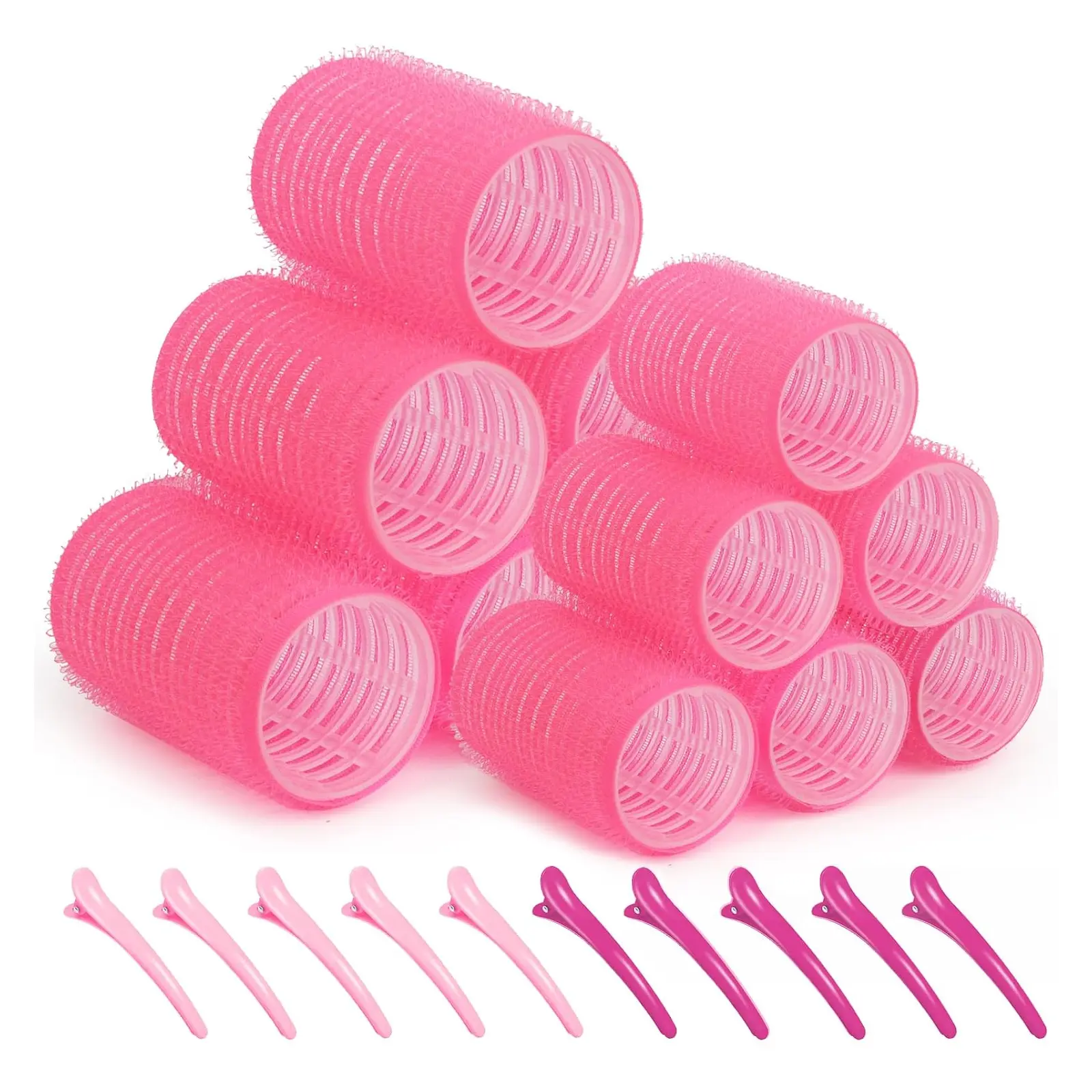 12 Pcs Durabale Heatless Hair Roller Sets Haircare