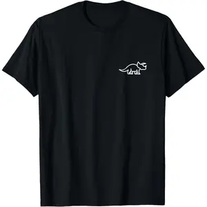 Dinosaur Triceratops Printe T-Shirt for Men Women Kids
