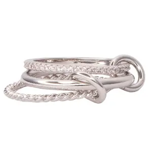 Interlock Loop Ring (White Gold)