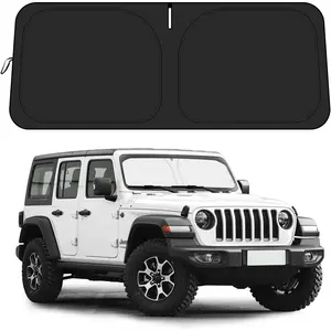 for Jeep Wrangler JL JLU 2018-2026 / Gladiator 2020-2026 Sunshade, Car Front Window Covers Sun Visor Protector, Foldable Blocks UV Rays Windshield Sun Shade for Jeep Wrangler Gladiator Accessories