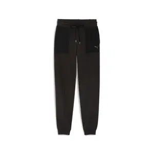 PUMA Womens Her Comfort High-Waist Drawstring Sweatpants Casual - Black
