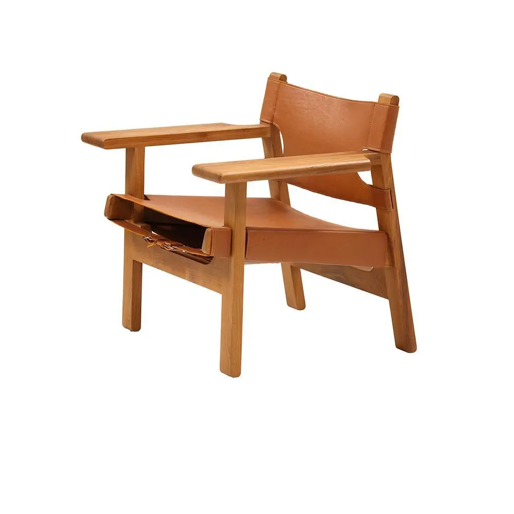 Barcelona Armchair in Teak - Elegant Design, Comfortable Seating, Ideal for Home or Office Use