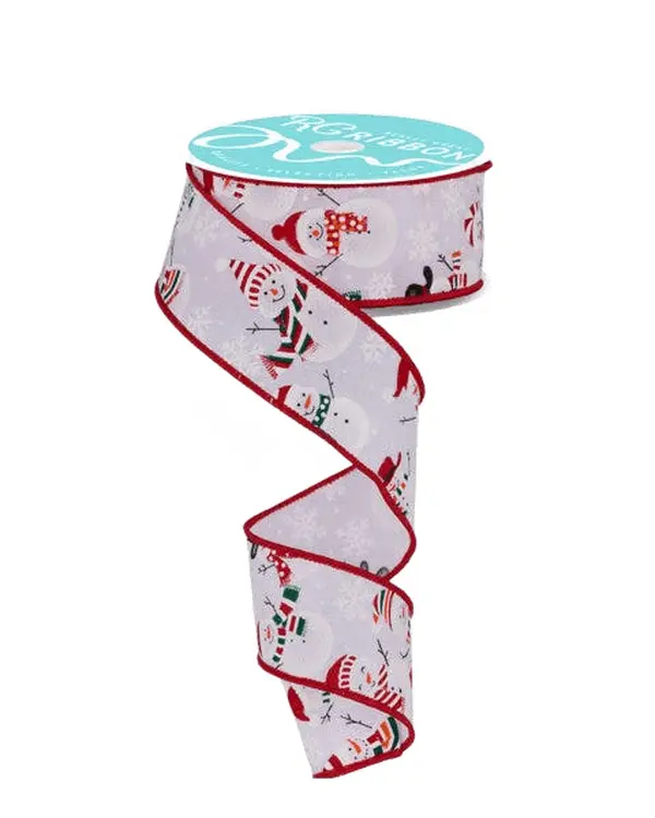 1.5" x 10yd Multi Snowmen Ribbon