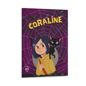 Coraline's - Centric Decorative Piece,Smooth Canvas Print for Home Decor, Study Room Aesthetic Statement Poster Canvas Poster Bedroom Decor Sports Landscape Office Room Decor Gift Frames Ornaments Frame-.