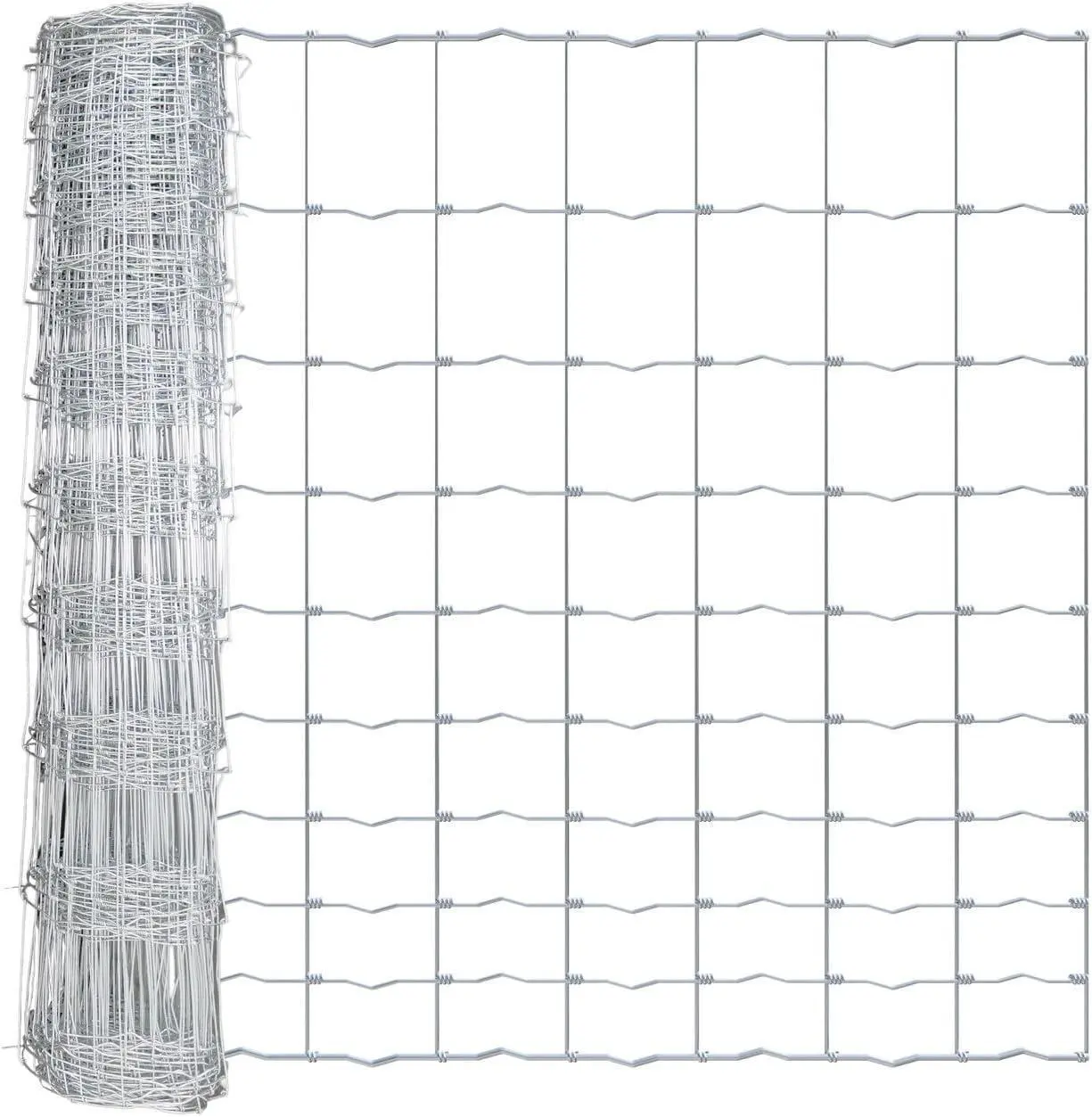 Fencer Wire Cattle Panel, Hog Panel, Farm Fence, Galvanized Welded Wire Fence Roll, 15/13.5 Gauge, Graduated Mesh, Animal Barrier for Cattle, Multiple Size Options