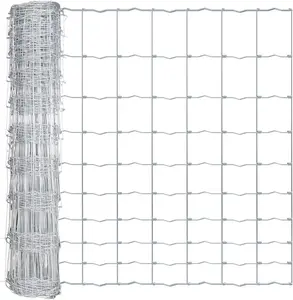 Fencer Wire Cattle Panel, Hog Panel, Farm Fence, Galvanized Welded Wire Fence Roll, 15/13.5 Gauge, Graduated Mesh, Animal Barrier for Cattle, Deer, Goats, Multiple Size Options
