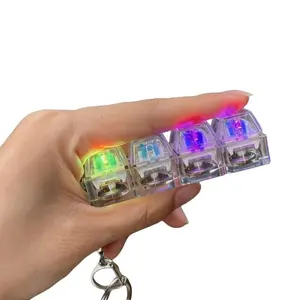 Glowing Mechanical Keyboard Style Keychain, Stress Relief Fidget Keychain, Compact and Elegant, Reduces Anxiety, Easy to Use, Reusable, Ideal for Daily Carry