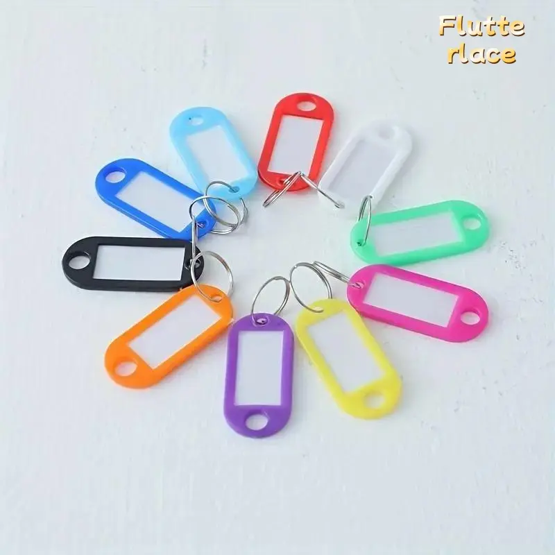 200PCS Key Tags with Rings, Colorful Plastic Key Label Set for Home & Office Organization, Durable Keychain Labels for Keys, Storage, Locker & Garage, TikTok Trending Organizing Essentials