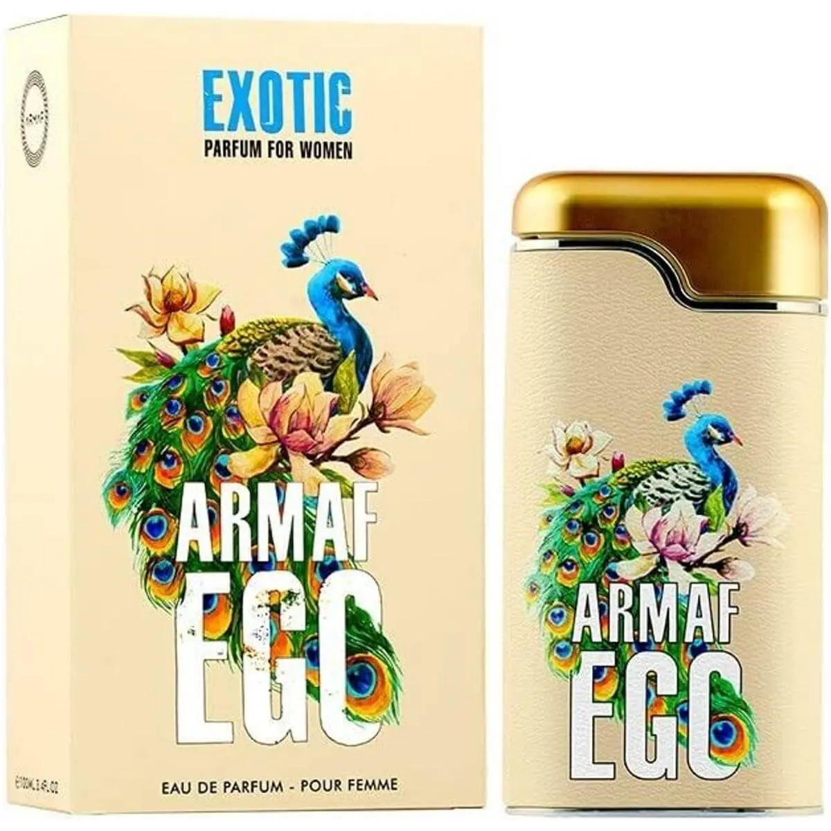 Armaf Ego Exotic EDP Fragrance for Women - Full-Size 3.4 fl oz Strong-Smelling Fruit Woody Oriental Blend, Fruit-Scented with Orange, Peach Notes, Orange-Flavored, New in Box, Fruit-Scented Women's Fragrance