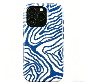 iPhone Zebra-Print Case: Cute Y2K-Style Wavy Animal Pattern Shock-Resistant Protective Case — Compatible with Multiple iPhone 15, 16, and 17 Models, Luxurious "Wealth" Design, Ultra-Thin Shock-Resistant Protective phone Case beautiful