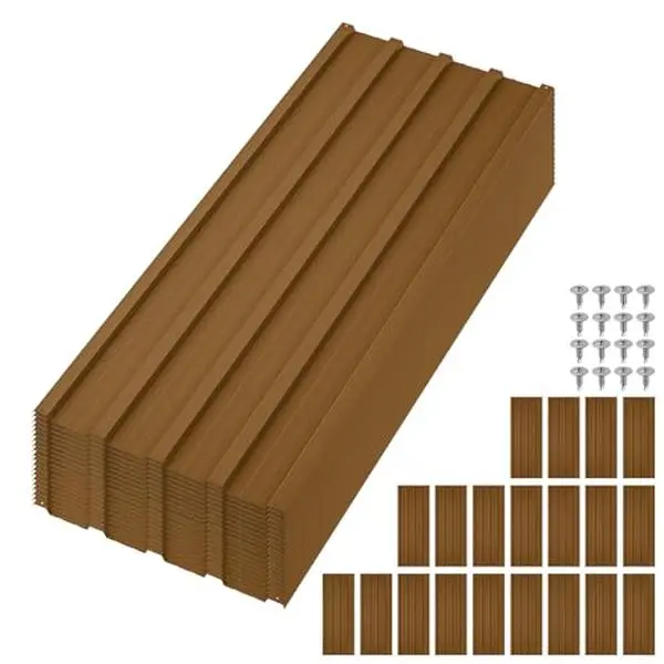 Heavy Duty Corrugated Metal Roofing Panels, Galvanized Steel Roof Sheets, Waterproof, Rustproof, Easy Install, 20 Pack, 42.5 x 16.8 in, Ideal for Carports, Garages, Sheds, Stables