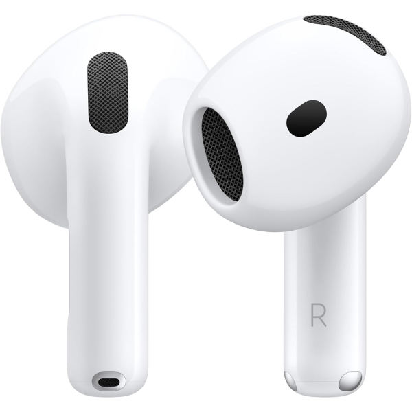 Apple AirPods 4 Wireless Earbuds, Bluetooth Headphones, with Active Noise Cancellation, Adaptive Audio, Transparency Mode, Personalized Spatial Audio,