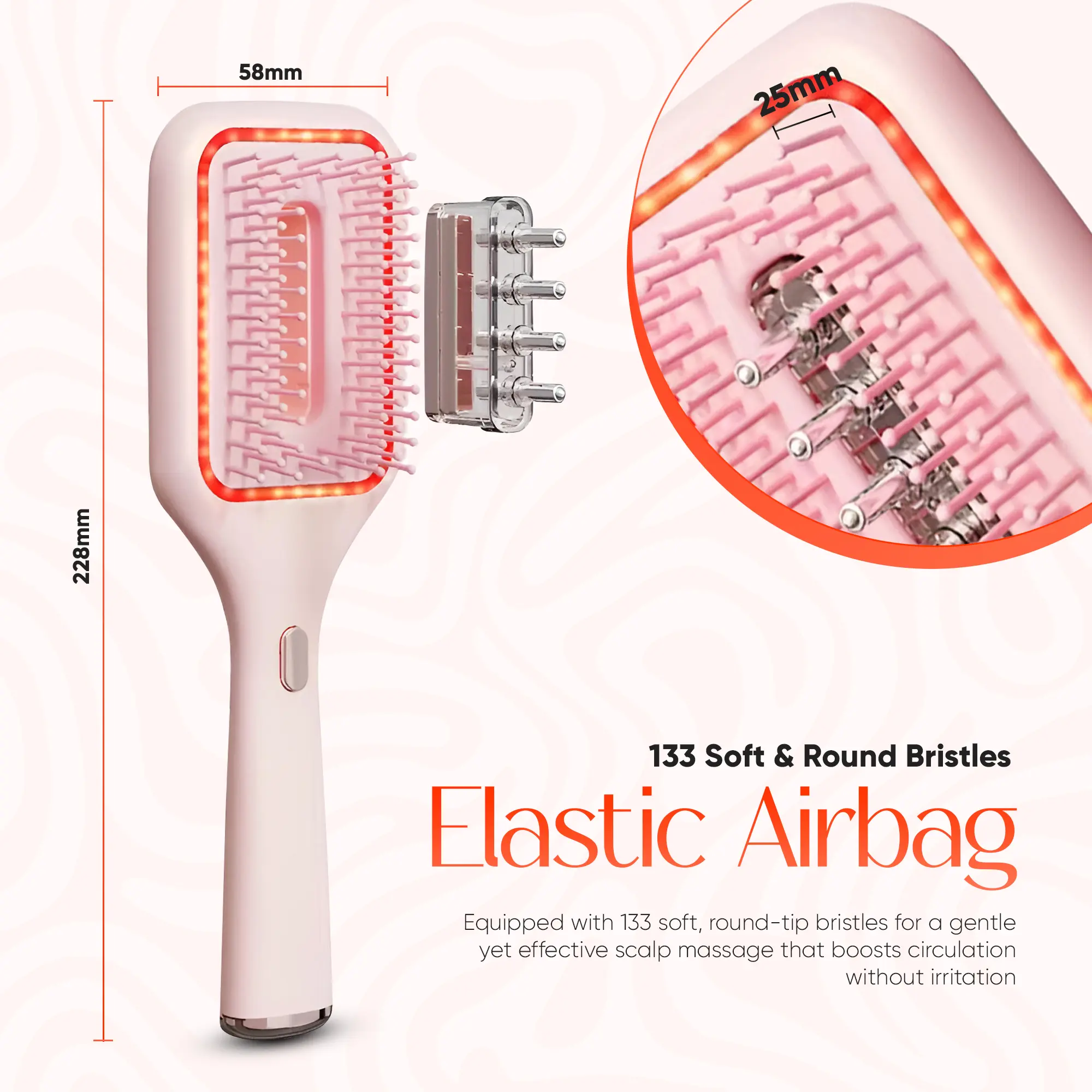 Scalp & Hair Massage Oil Applicator Pink Brush with 133 Soft Bristles Red Light & Micro-Vibrations for Healthy Hair Growth - TikTok Shop Scalp & Hair Massage Oil Applicator Pink Brush with 133 Soft Bristles Red Light & Micro-Vibrations for Healthy Hair Growth - TikTok Shop