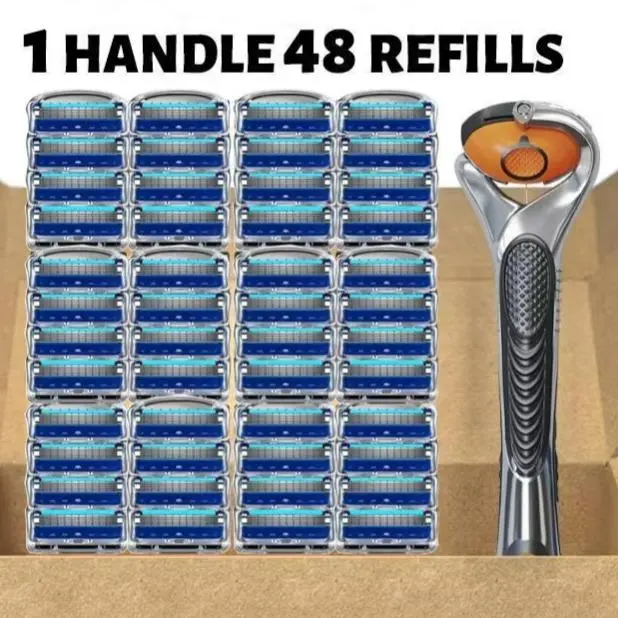 Manual Razor Set 1 Count Razor Holder With Replaceable Heads Men's Beard Shaver Beard Razor Shaving Tool For Men Dealsforyoudays Fathersdaygift Daily