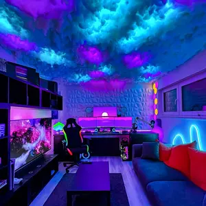 A-16.4ft Rhythm Party Cloud Light - USB Powered, Wireless Enabled, Adjustable Brightness with Remote Control for Concerts & Events-7