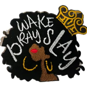 Wake Pray Slay Iron On Patch As Pictured Design and Usage as Iron On