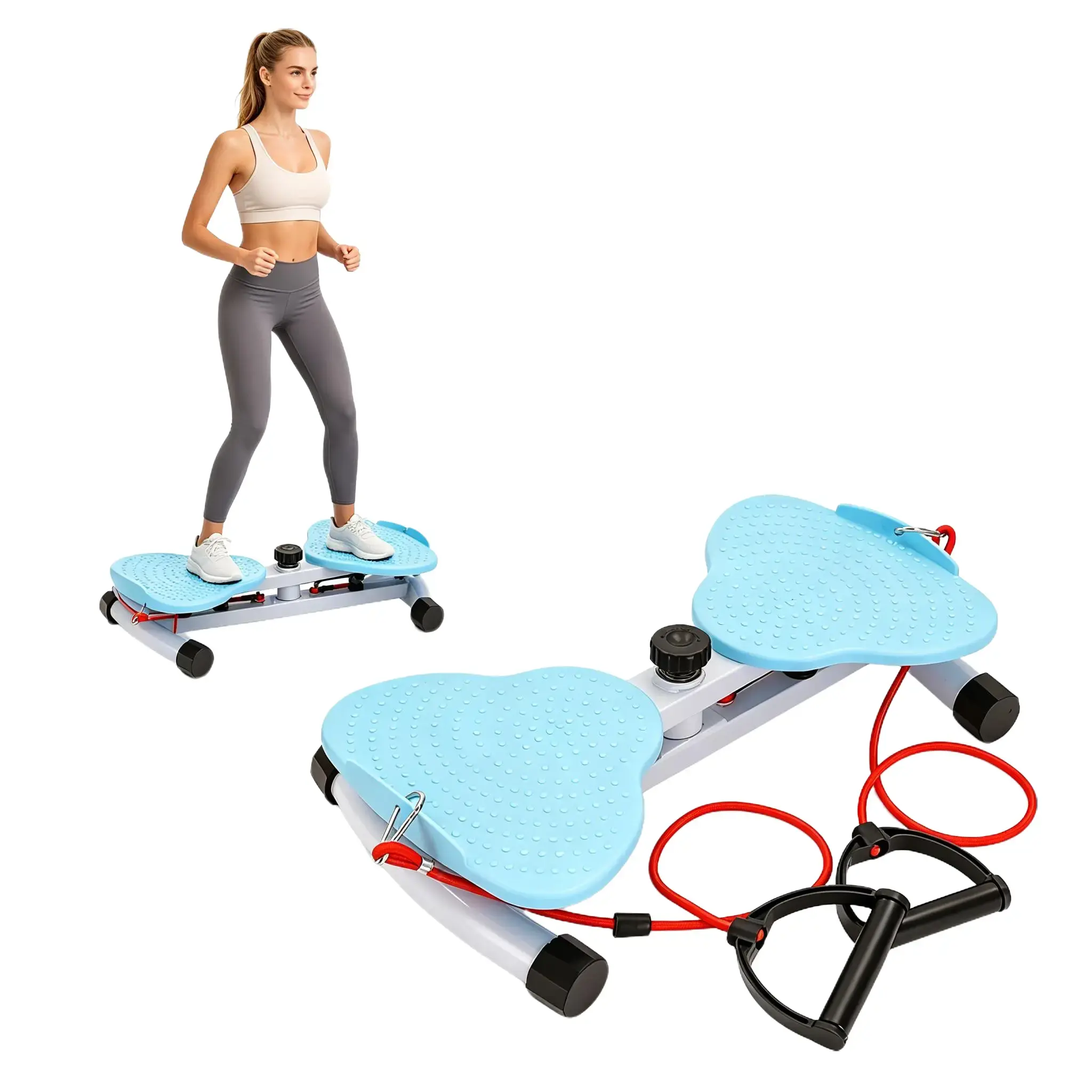 AODI Foldable Abdominal Muscle Trainer – Waist Twisting Machine with Resistance Bands, Adjustable Portable Trainer for Home Core & Abs, Ab Roller, Core Training, Workouts for a Flat Stomach, Portable Ab Trainer