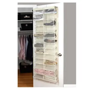 26 Bags Non-Woven PVC Door Back Shoe Hanging Bags Storage Home Living Supplies Wholesale Fabric Shoe Storage Hanging Bags