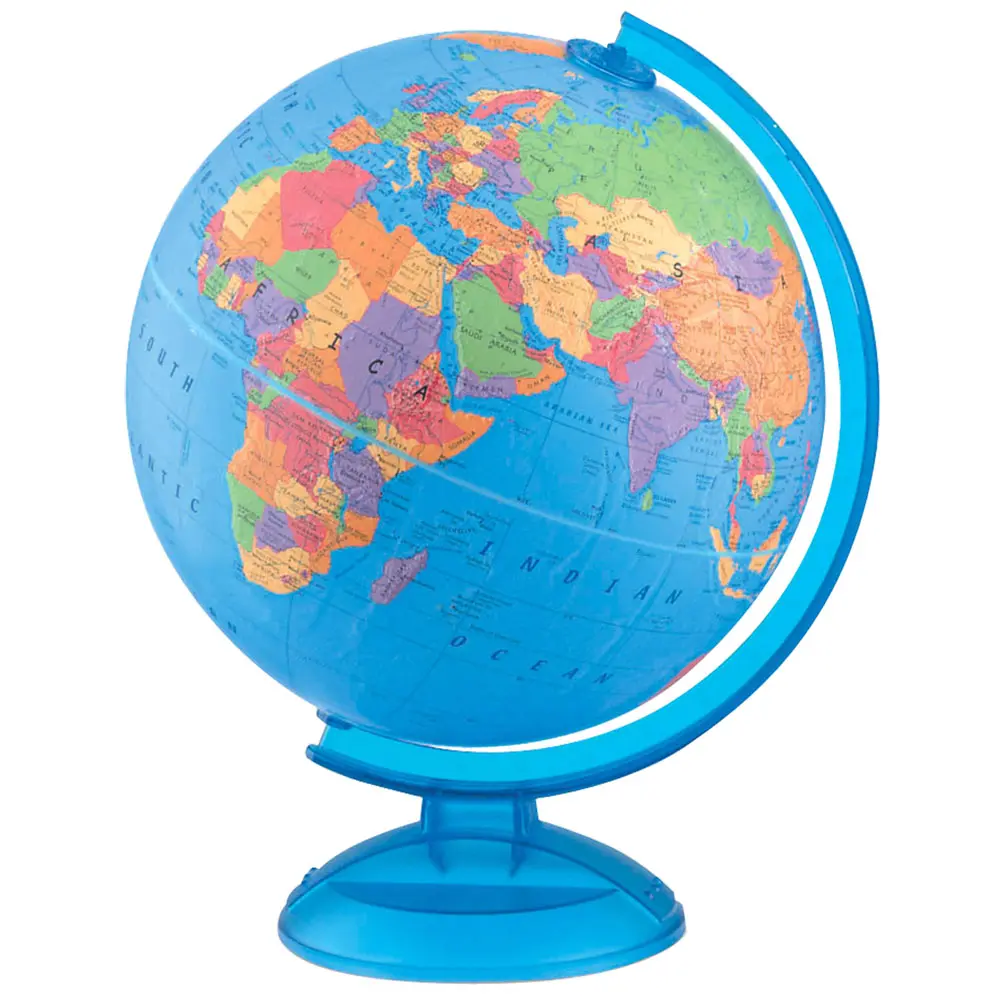 New Replogle Adventurer Cordless 12-in Diameter Tabletop Desk Globe - Made in USA, Raised Relief, Blue Ocean Theme, High-Quality Materials, Kids' Geography Educational Gift, Manufacturer Warranty