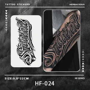 Succeed Retro Chicano Street Temporary Tattoo Stickers, Waterproof Realistic Tattoos Long-Lasting 7-15 Days, Half-Permanent Herbal Tattoos, Unisex, Semi Permanent Tattoo, Fake Tattoos