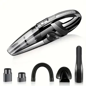 Car Vacuum Cleaner, Handheld Vacuum Cleaner with 4200PA Super Strong Suction, 1800Mah Large Capacity, Low Noise, with Five Matching Additions for Car Interior Care, Home And Pet Cleaning, Car Additions for Women Pink Girly Car Stuff Gift
