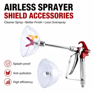 6.77 Inch Paint Sprayer Shield Clear Anti Splatter Guard Universal Airless Sprayer Reduce Overspray for Latex & Oil-Based Paints Easy Install Durable Lightweight