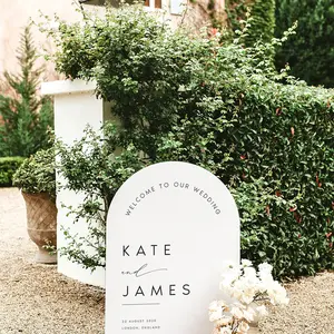 Arched Wedding Welcome Sign Template Minimal Welcome Wedding Signs Wedding Welcome Sign Modern Wedding Signs Large Wedding Sign KATE