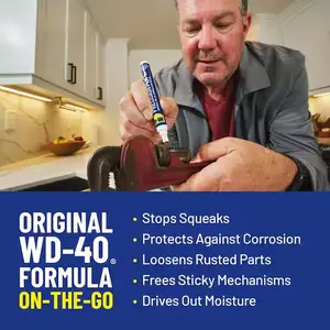 WD-40 9 ml Precision Pen Original Formula On-The-Go Stops Squeaks Protects Against Corrosion Loosens Rusted Parts