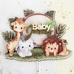 3D Safari Cake Topper, Safari Birthday Party, Safari party Decorations, Safari Sign, Safari baby shower ideas