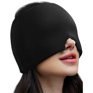 Migraine Relief Cap, Headache Relief Cap Mask Products, Cooling Odorless Gel Ice Head Wrap for Tension, Stress,Hangover & Puffy Eyes, Sleeping Eye Mask