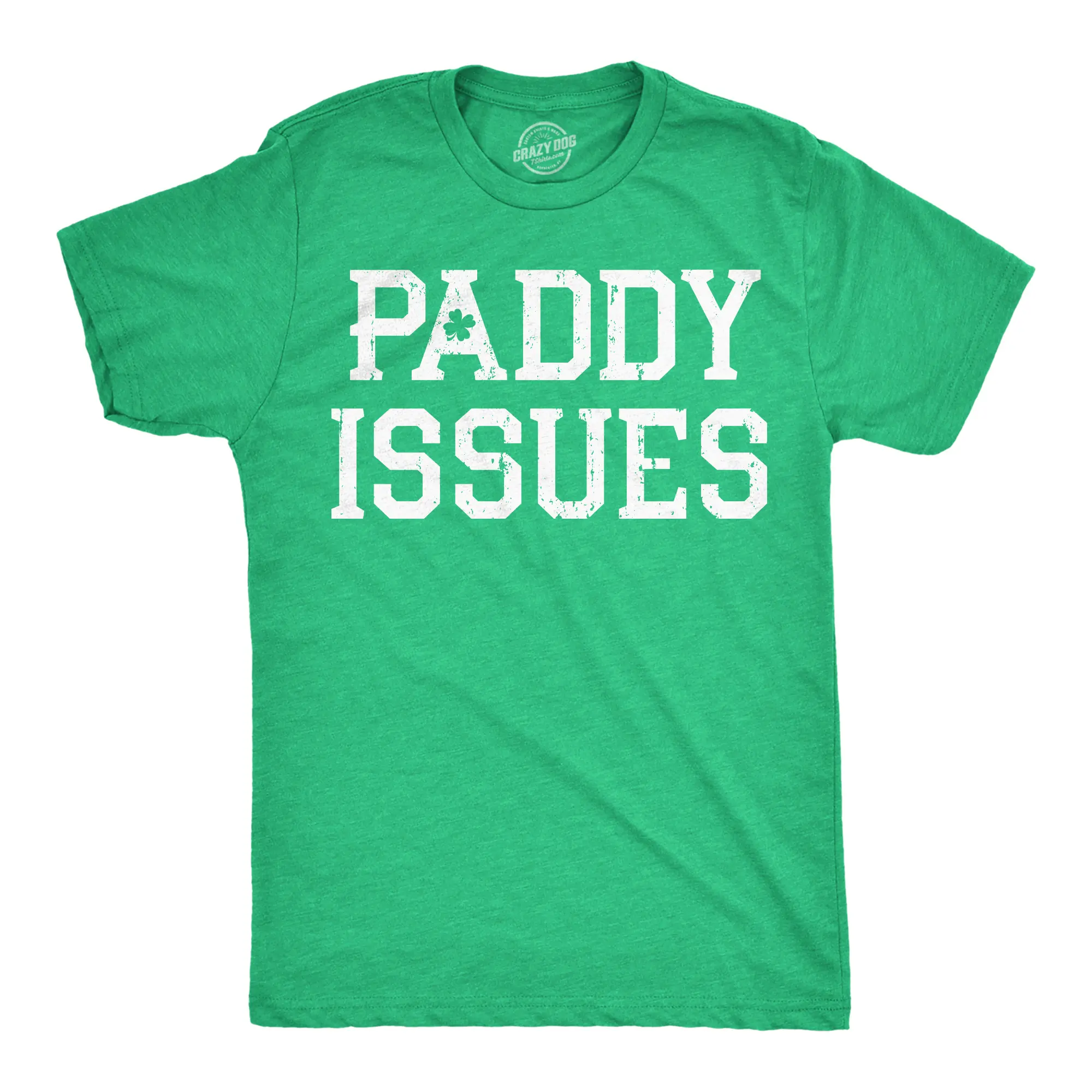 Mens Funny T Shirts Paddy Issues Sarcastic St Patricks Day Novelty Tee for Men Mens Funny T Shirts Cool Vintage Fashion T-Shirt Gift Classic Menswear Saint Patrick's Day Apparel for Men Funny Drinking Short Green - PI