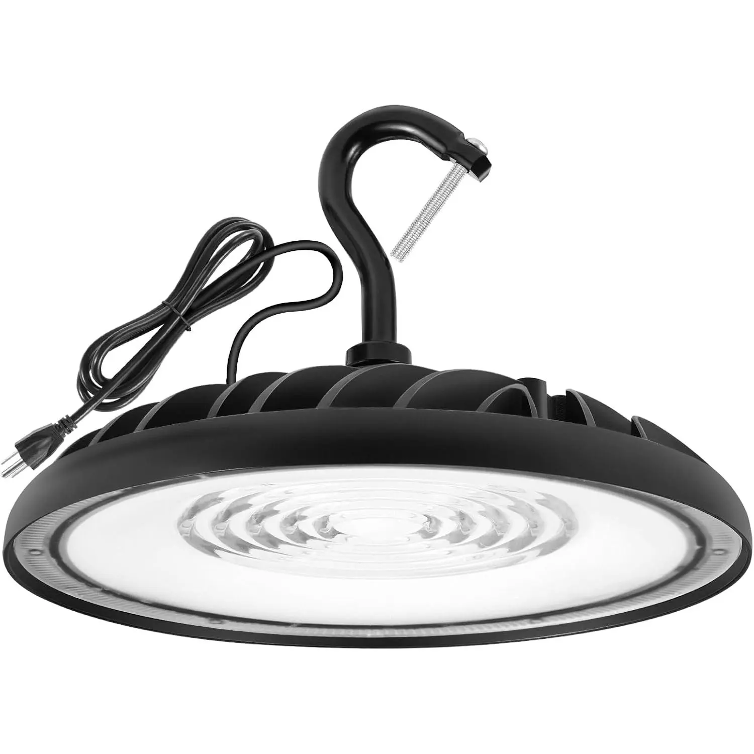 SYLVANIA UFO LED High Bay Light - 100W, 11000 Lumens, 5000K Daylight, 120V with 6ft Cord/Plug, UL Listed Commercial Shop Light for Warehouse, Factory (1 Pack, Model 66331)