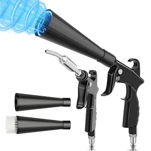 Dry Cleaning Gun High-Pressure Air Blow Gun Car Cleaning Gun Air Nozzle Blow Gun Car Air Blow Gun with 2 Nozzles Works with Air Compressor and Quickly removes Surface Dirt and dust