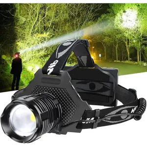 Headlamp Rechargeable, Upgraded 30W Super Bright Head Lamp 1000 High Lumen with 6 Modes, Zoomable, IPX6 Waterproof Headlamps  Outdoor Hiking, Camping, Running, Fishing, Hunting
