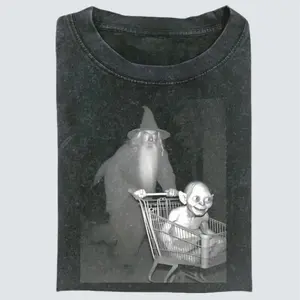 [DTG Printing] Lard of the Rings Vintage Tee, Galdalfff Gollummm Shopping T-Shirt, Meme Cringe Funny Dumb Shirts, Unisex Meme Funny Dump Shirt, Vintage Meme  Menswear , Womenswear , Streetwear