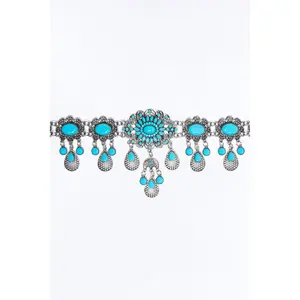Dew Drops Chain Belt - Turquoise