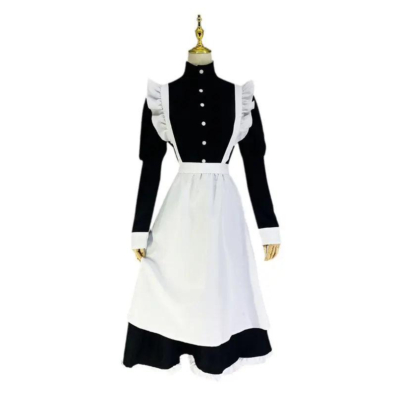 Men's French Maid Costume, a Fluffy Lolita Style Dress in Soft Breathable Fabric with Corset Lacing and Accessories for Cosplay and Drag Shows, Costumes, Anime Costume