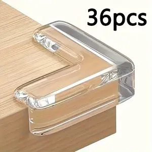 Transparent Silicone Corner Protector Set (36 Pieces), Durable Edge Guards for Outlets and Desks, Protective Covers for Furniture Edges
