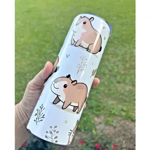 Capybara Guinea Pig 20-40oz Double Wall Stainless Steel Tumbler Cup Mug Straw New