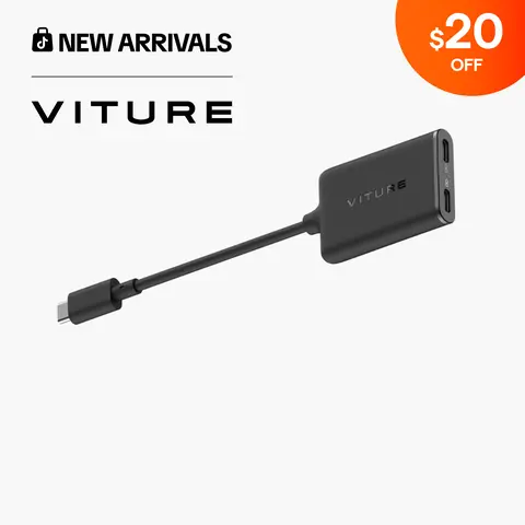 VITURE USB-Type-C XR Charging Adapter for iPhone Series (17/16/15) - Type C Charging, Head Tracking, Multi-Screen Support, Enhanced 3DoF, Spatial 3D, VR Video, Charge-and-Play for XR Users & Other Devices