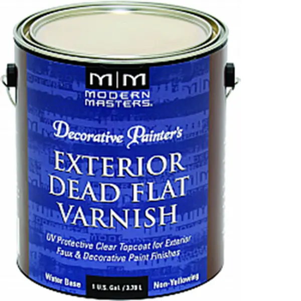 MODERN MASTERS DP612 1 Gallon Exterior Dead Flat Varnish - Clear Top Coat