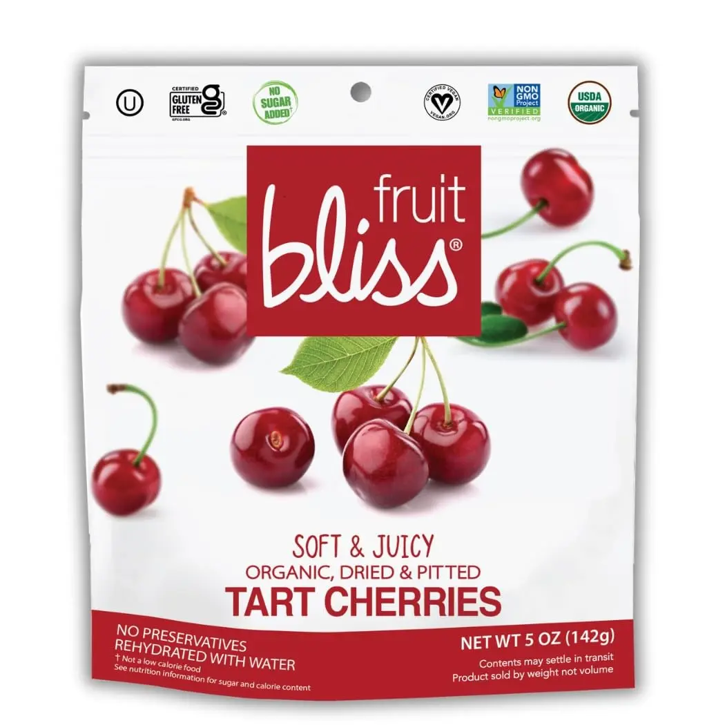 Fruit Bliss Organic Tart Cherries Dried Plant 4 oz