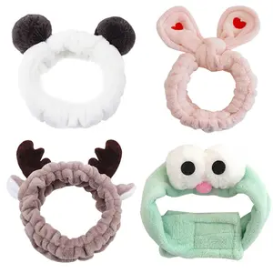 Internet Celebrity Face Washing Headband Rabbit Ears Deer Antlers Cat Ears Hair Tie Headband Plush Bow Hair Accessory