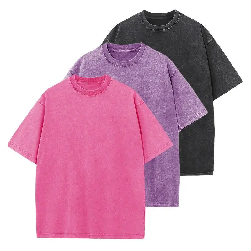 3-piece set of men's pure cotton T-shirt, oversized neutral short sleeved casual loose washed solid color T-shirt, suitable for daily wearGift