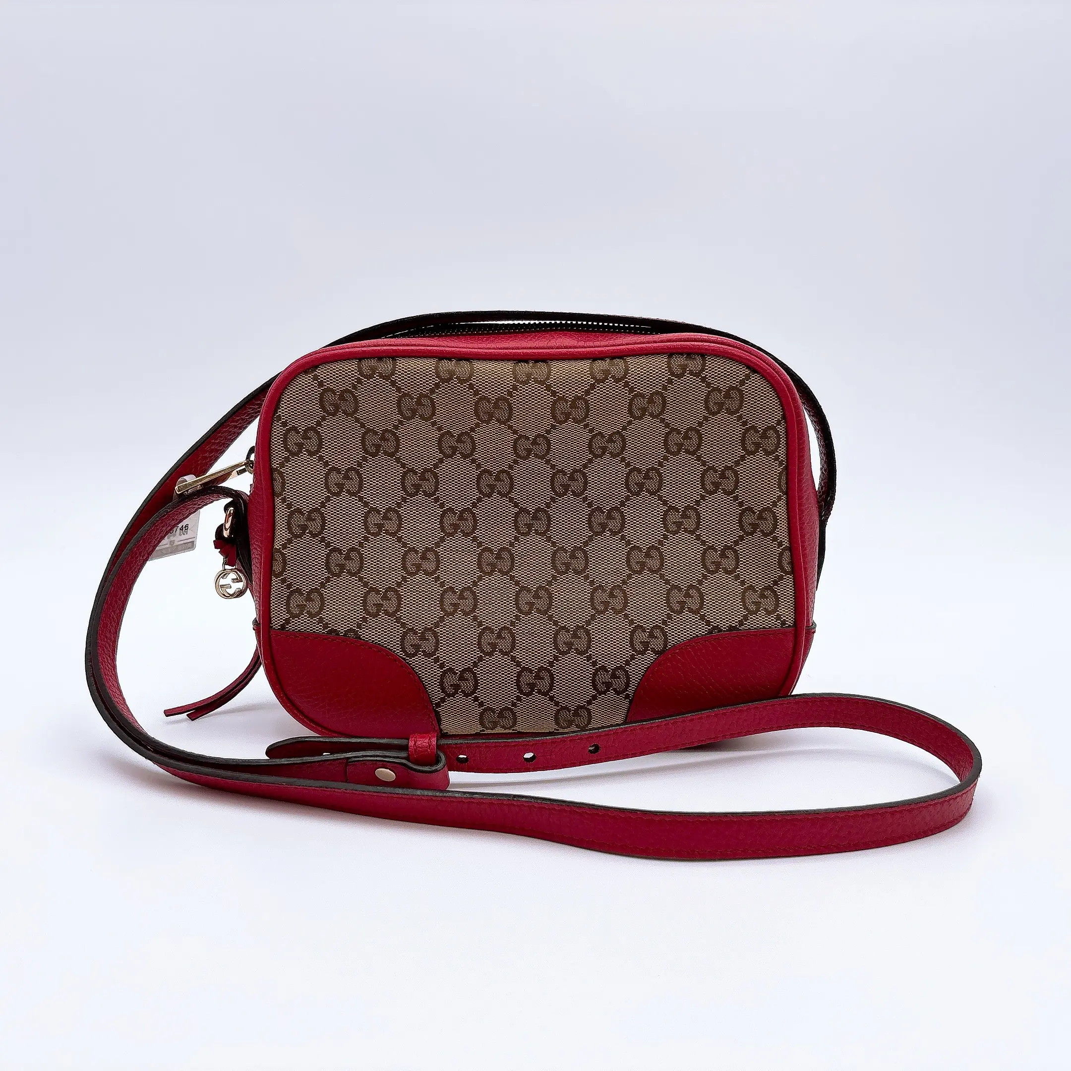 Pre-owned GUCCI Canvas Handle bags Monogram Mini Bree Messenger Bag Red