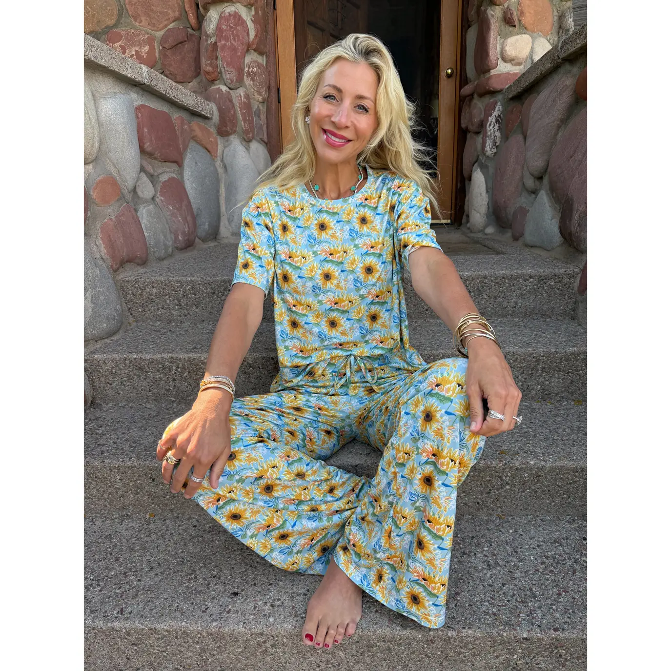 Sunshine Sunflower Pajama Set Sunshine Sunflower Pajama Set